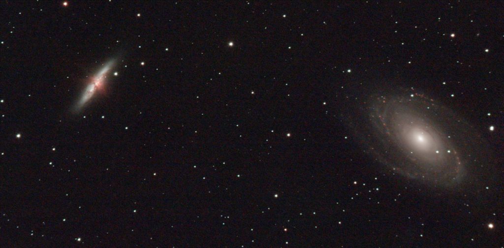 Cigar and Bode's galaxy from a very light polluted back garden in East London